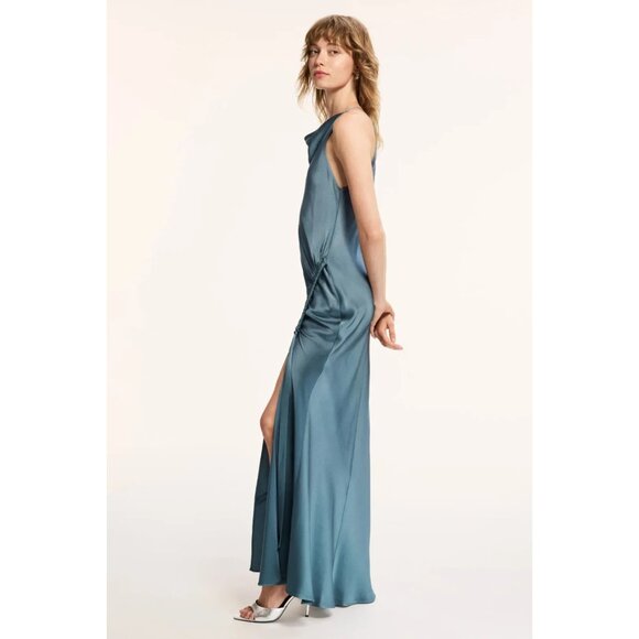 LAPOINTE Satin Cowl Neck Gown – Size 6 - Picture 2 of 7